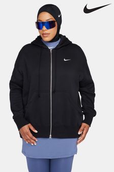 Nike Black Sportswear Phoenix Fleece Oversized Full-Zip Hoodie (U09394) | €77