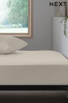 Natural Easy Care Polycotton Fitted Sheet