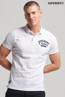 לבן - חולצת פולו של Superdry דגם Superstate בסגנון וינטג' (U09547) | ‏201 ‏₪
