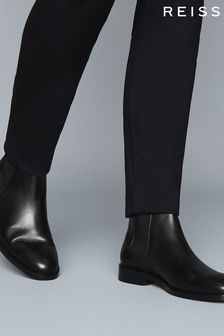 Reiss Black Tenor Chelsea Boots (U09720) | €295