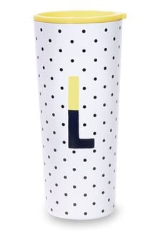 kate spade new york White Initial Sparks Of Joy Stainless Steel Tumbler - L (U10111) | ₪ 126