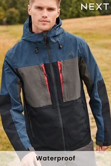 Navy Blue Fleece Lined Waterproof Anorak Jacket (U10361) | $113