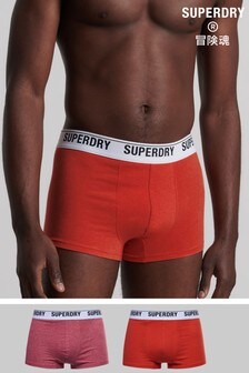 Superdry Red Organic Cotton Trunks Multi Double Pack (U10373) | $41