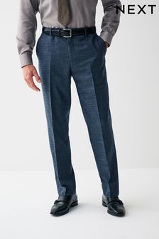Blue Regular Fit Wool Blend Suit: Trousers (U11124) | 24,890 Ft