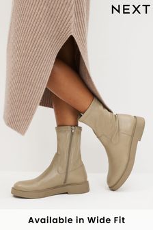 Nude Cream Forever Comfort® Sock Chelsea Boots (U11355) | €27