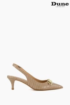 Dune London Natural Current Chain Front Slingback Court Shoes (U11367) | €59