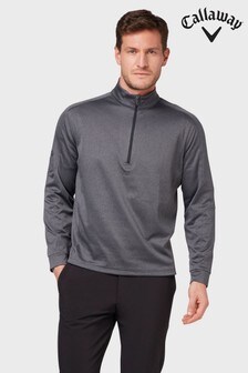 Callaway Apparel Waffelstrick-Pullover aus Fleece, Grau (U11734) | 74 €