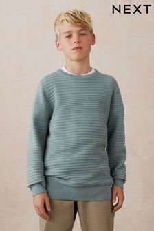 Knitted Ripple Crew Jumper (3-16yrs)