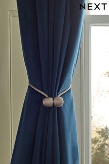 Natural Magnetic Curtain Tie Backs Set of 2