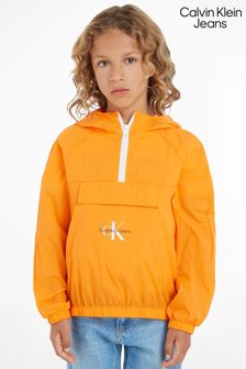 Calvin Klein Jeans Jungen Windjacke mit Monogramm, Orange (U11967) | 92 €