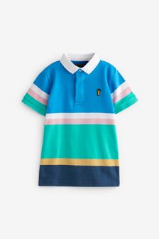 Blue Colourblock Polo Shirt (3-16yrs) (U12254) | €15 - €21.50