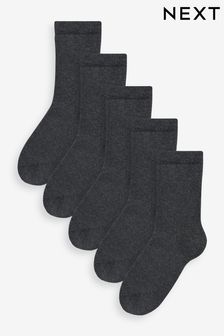 Grey Warm Thermal Cotton Rich Socks 5 Pack (U12377) | SGD 22 - SGD 26