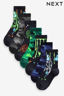 Multi Gamer Cotton Rich Socks 7 Pack (U12379) | ￥1,650 - ￥2,000