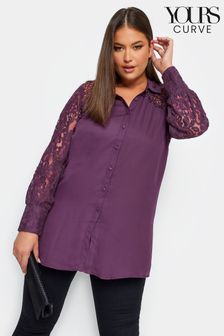 Yours Curve Purple London Lace Shirt (U12453) | €24