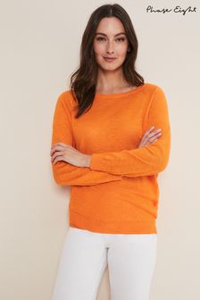 Phase Eight Orange Melina Wrap Hem Knit Jumper (U12566) | €43.50