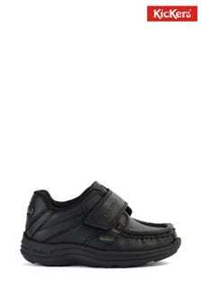 נעלי ספורט טבעוניות שחורות עם רצועה לפעוטות של Kickers דגם Reasan (U13082) | ‏251 ‏₪