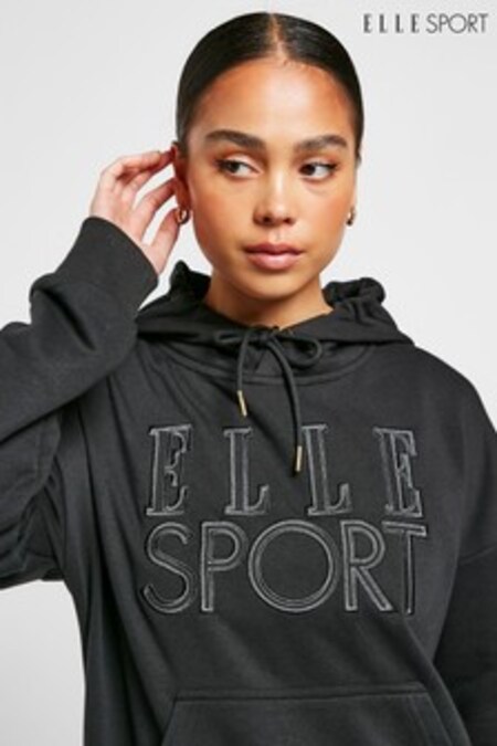 Sudadera con capucha deportiva sin cierres en negro de Elle (U13112) | 31 €