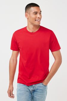 Rot - Rundhalsausschnitt, Regular Fit - T-Shirt (U13698) | 10 €
