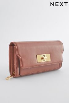粉色 - 金色鎖扣錢包 (U13732) | NT$670