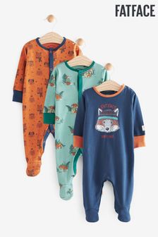 FatFace Baby Crew 3pk Fox Sleepsuits (U13963) | OMR17 - OMR18