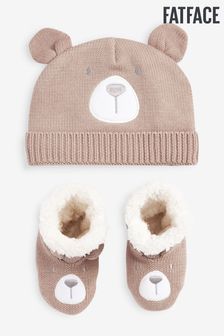 FatFace Baby Crew Neutral Hat And Boots Gift Set (U13995) | OMR10