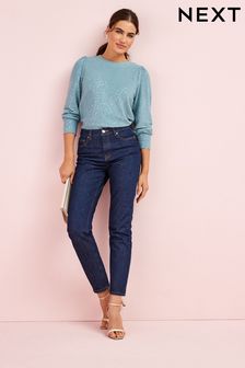 水洗藍色 - 媽媽牛仔褲 (U14065) | HK$292