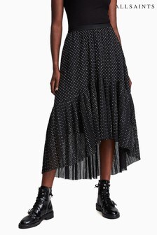 AllSaints Black Aubrey Dot Skirt (U14071) | €178