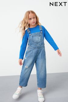 Умеренно синяя джинсовая ткань - Комбинезон в винтажном стиле (3-16 лет) (U14110) | €31 - €38