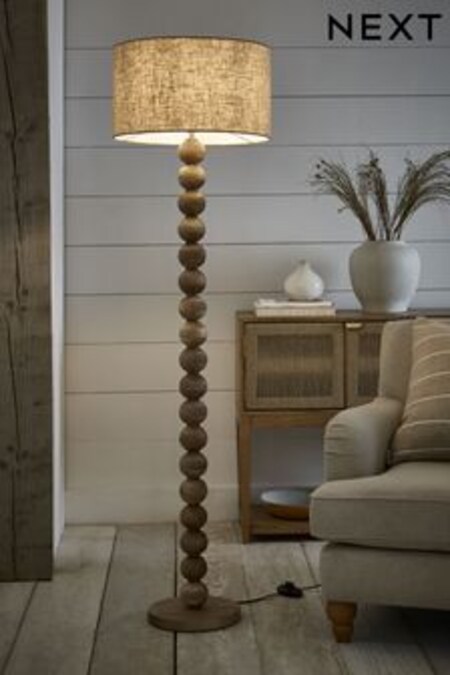 Natural Palmer Wood Floor Lamp (U14129) | €263