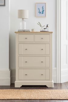 Stone Hampton Painted Oak Collection Luxe 5 Drawer Tall Chest of Drawers (U14177) | €925