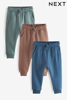 Blue/Brown 3 Pack Soft Touch Joggers (3mths-7yrs) (U14231) | €33 - €39