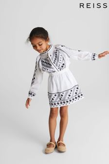 Reiss White Quinn Junior Embroidered Mini Skirt (U14610) | €36