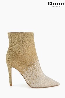 Dune London Natural Metallic Ostara Embellished Dressy Boots (U14813) | $305