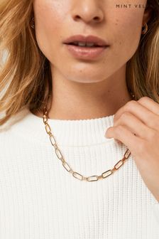Mint Velvet Gold Tone Square Chain Necklace (U15150) | 43 €