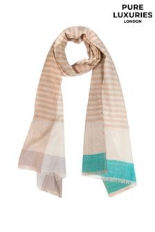 Pure Luxuries London Brown Nebula Cashmere & Merino Wool Scarf (U15356) | SGD 134