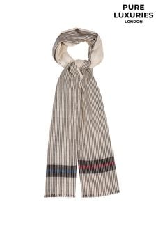 Pure Luxuries London白色Pixel羊絨及羊毛圍巾 (U15383) | NT$3,690