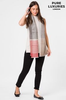 Pure Luxuries London Grey Neptune Cashmere & Merino Wool Pashmina Scarf (U15384) | $135