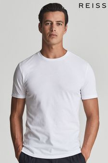 Reiss White Bless Crew Neck T-Shirt (U15424) | AED180