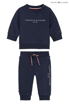 Tommy Hilfiger Essential Trainingsanzug mit Logo, Blau (U15643) | 98 €