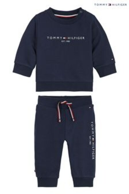 Tommy Hilfiger Blue Essential Logo Tracksuit (U15643) | $107