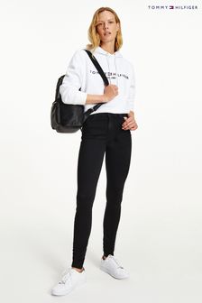 ג'ינס סקיני שחור בגזרה גבוהה דגם Harlem Th Flex של Tommy Hilfiger (U15645) | ‏419 ₪