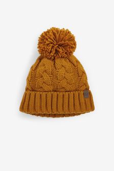 Ochre Yellow Knitted Pom Hat (1-16yrs) (U15835) | 191 UAH - 318 UAH