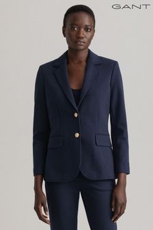 GANT Blue Womens Tailored Jersey Blazer (U16402) | $404