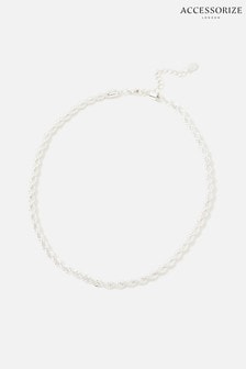 Z by Accessorize Silver Twisted Rope Necklace (U16788) | DKK100