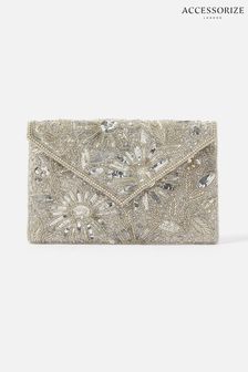 Accessorize Silver Tara Clutch Bag (U16995) | ₪ 116