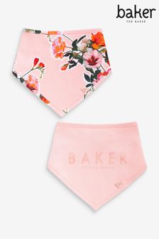 Baker by Ted Baker Pink Floral Bibs 2 Pack (U17203) | 566 UAH