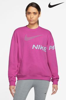 Nike Pink Dri-FIT Get Fit Crew Neck Sweatshirt (U17254) | LEI 358
