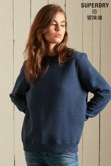 Superdry Blue Organic Cotton Vintage Logo Crew Sweatshirt (U17432) | 54 €
