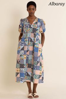 Albaray Womens Blue Patchwork Print Dress (U17758) | €113