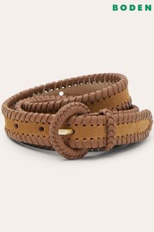 Boden Tan Brown Skinny Woven Belt (U17824) | $79